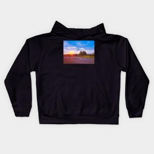 Photography of School Yard with Stunning Sky and Sunset V2 Kids Hoodie